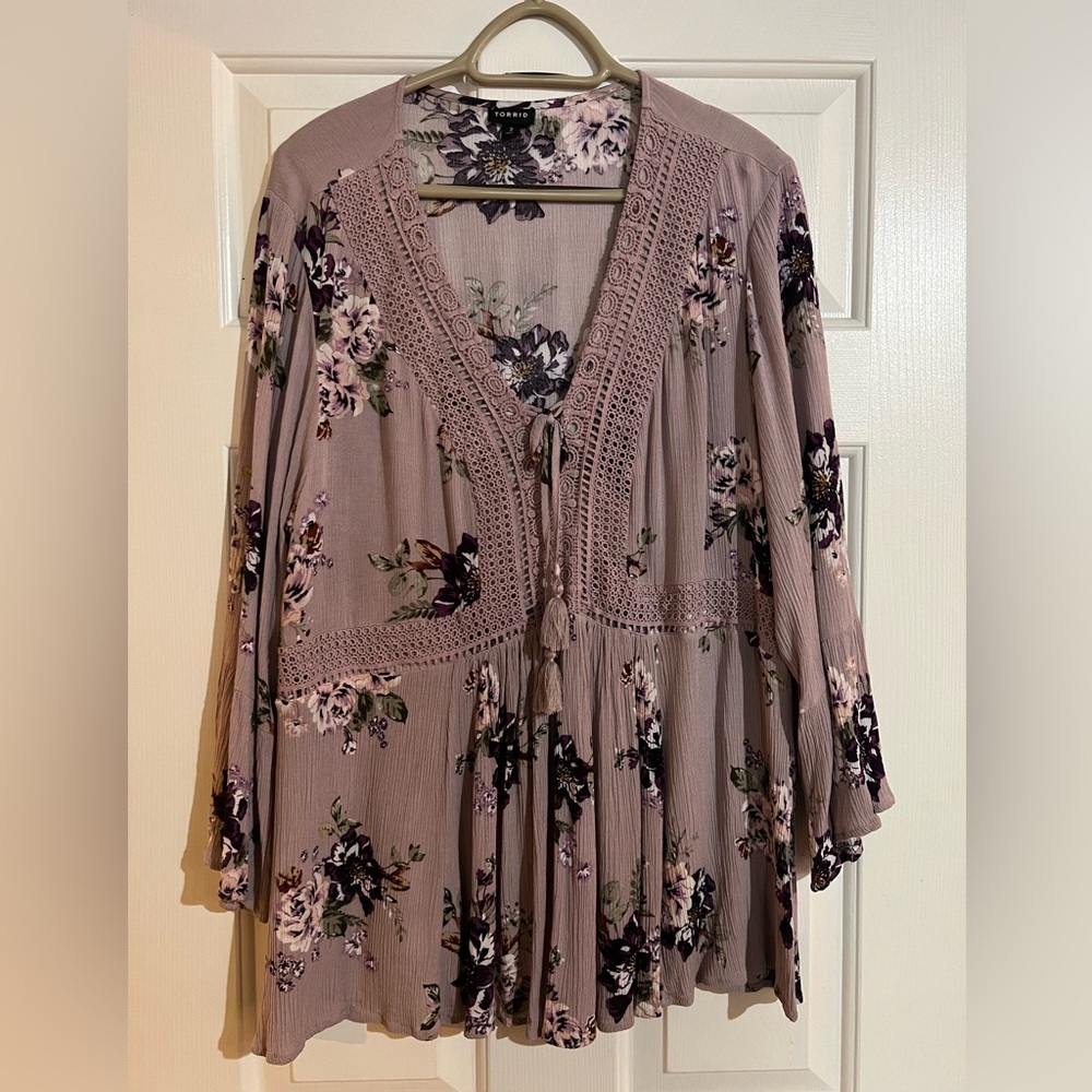 Purple Floral Torrid Top